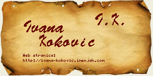 Ivana Koković vizit kartica